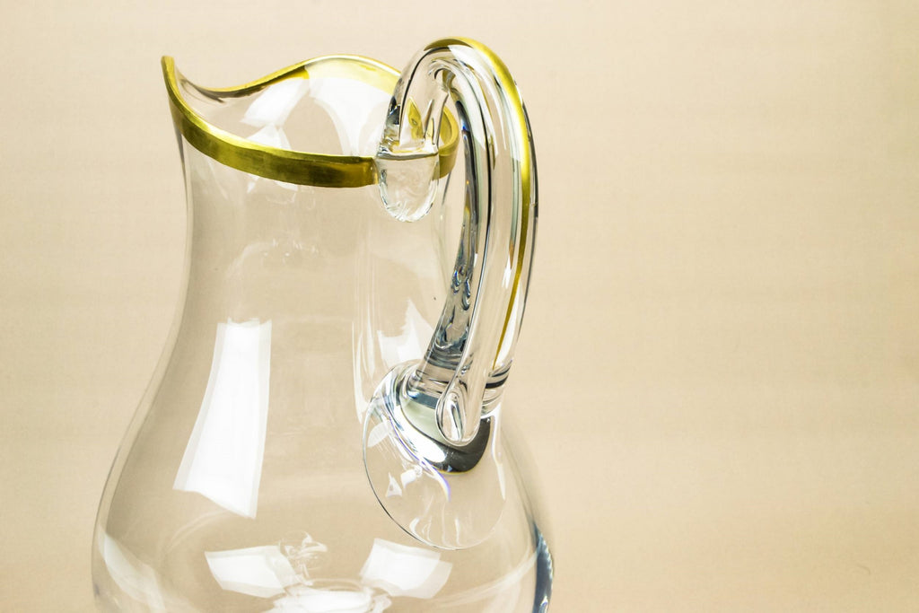 Massive glass flower jug