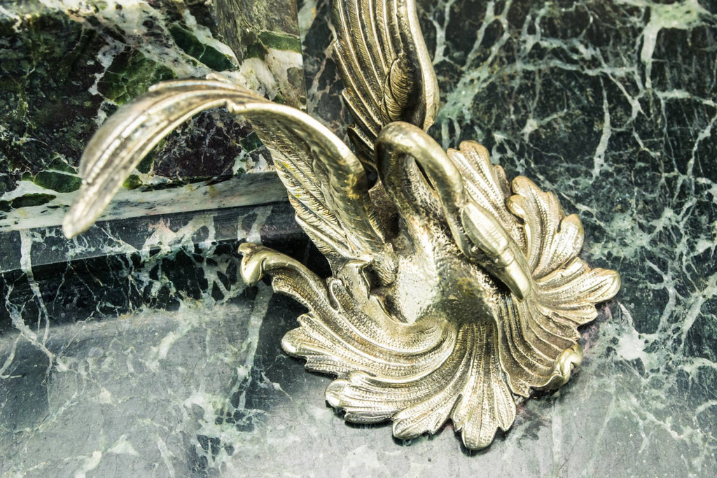 Opulent marble swans inkwell