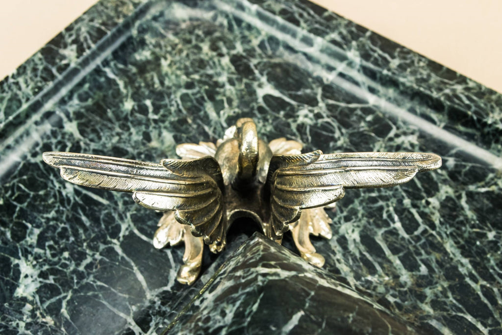 Opulent marble swans inkwell