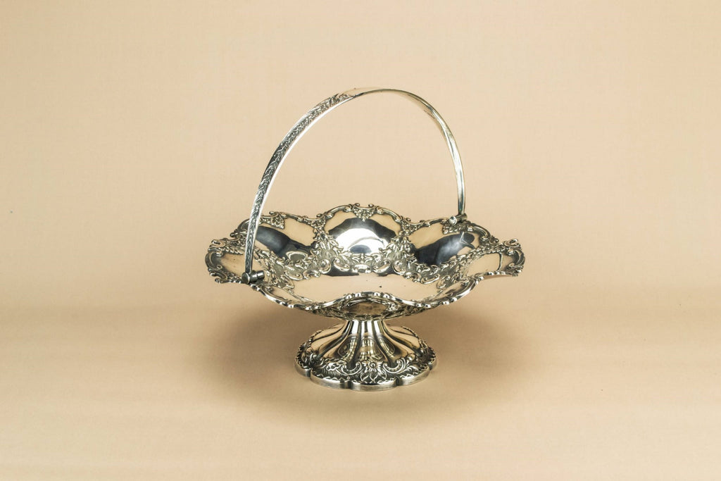 Silver plated fruit basket