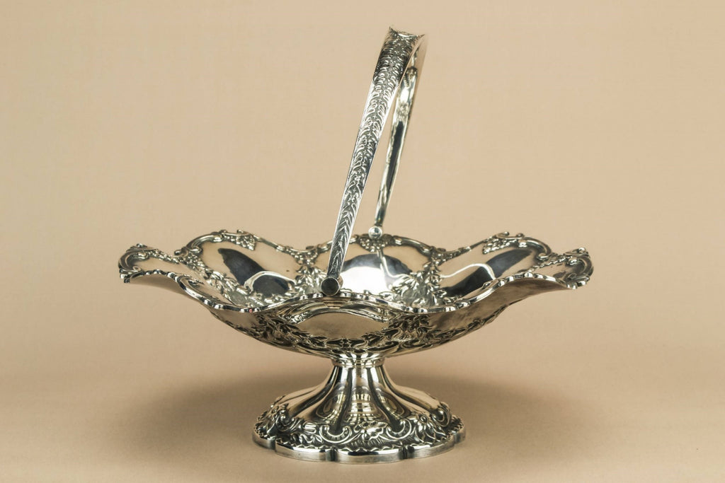 Silver plated fruit basket