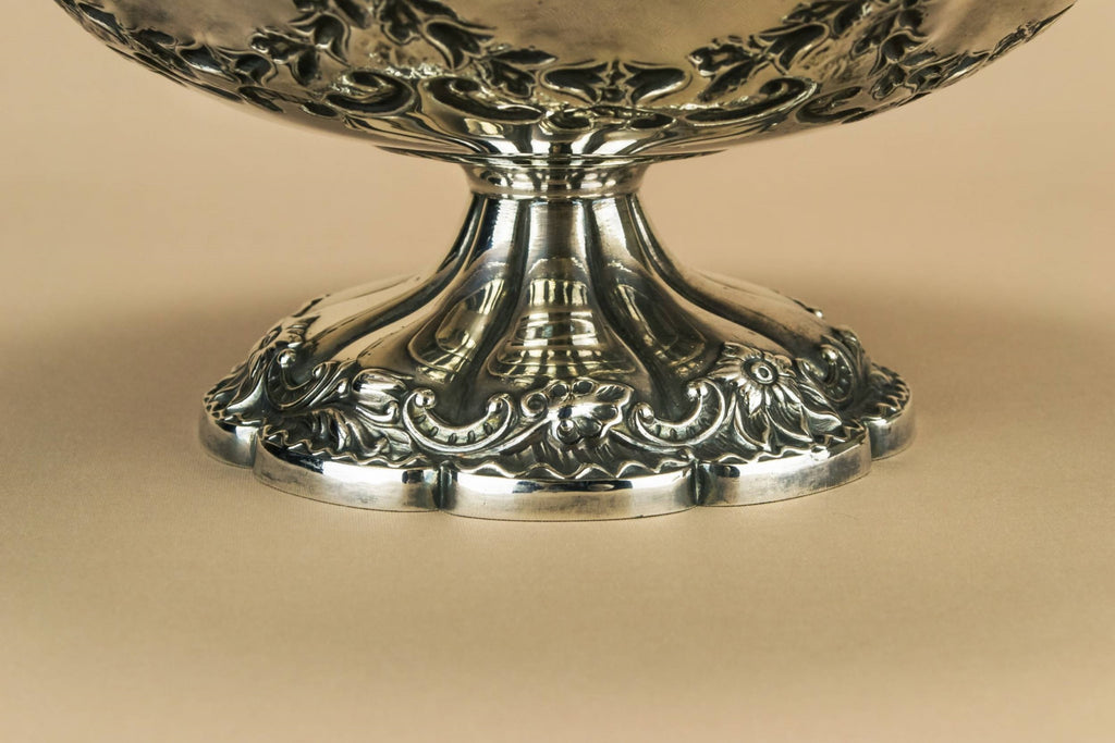 Silver plated fruit basket
