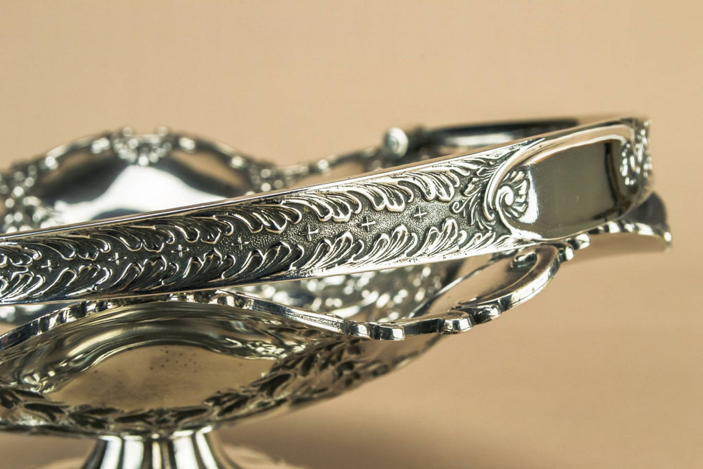 Silver plated fruit basket