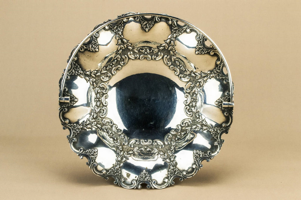 Silver plated fruit basket