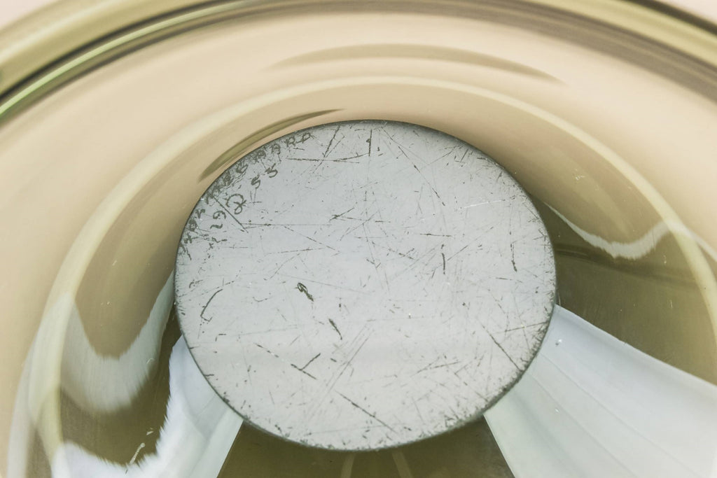 Imposing grey glass bowl