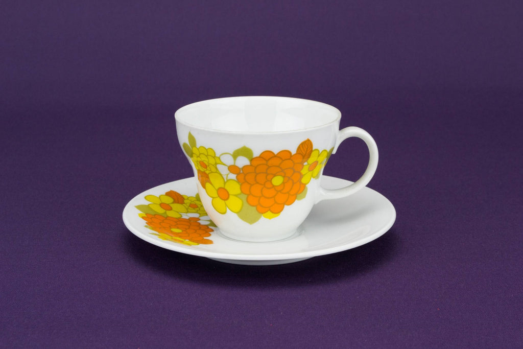 Orange tea set for 6