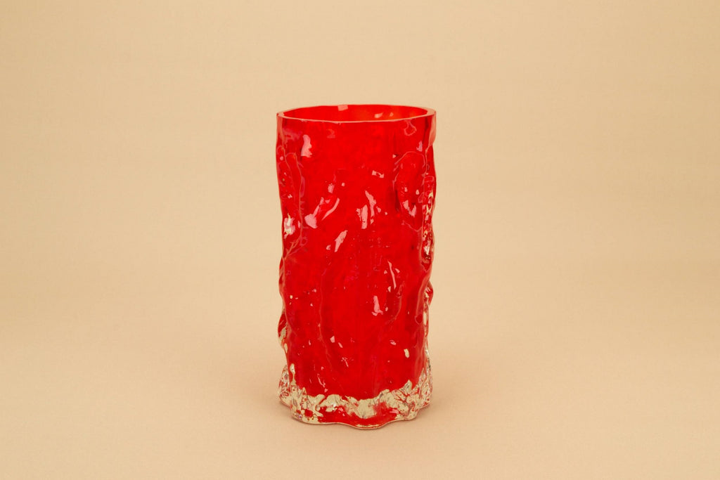 Modernist vase in red glass