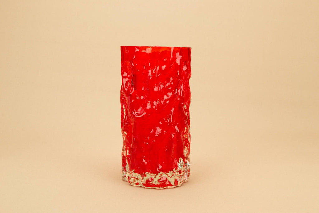 Modernist vase in red glass