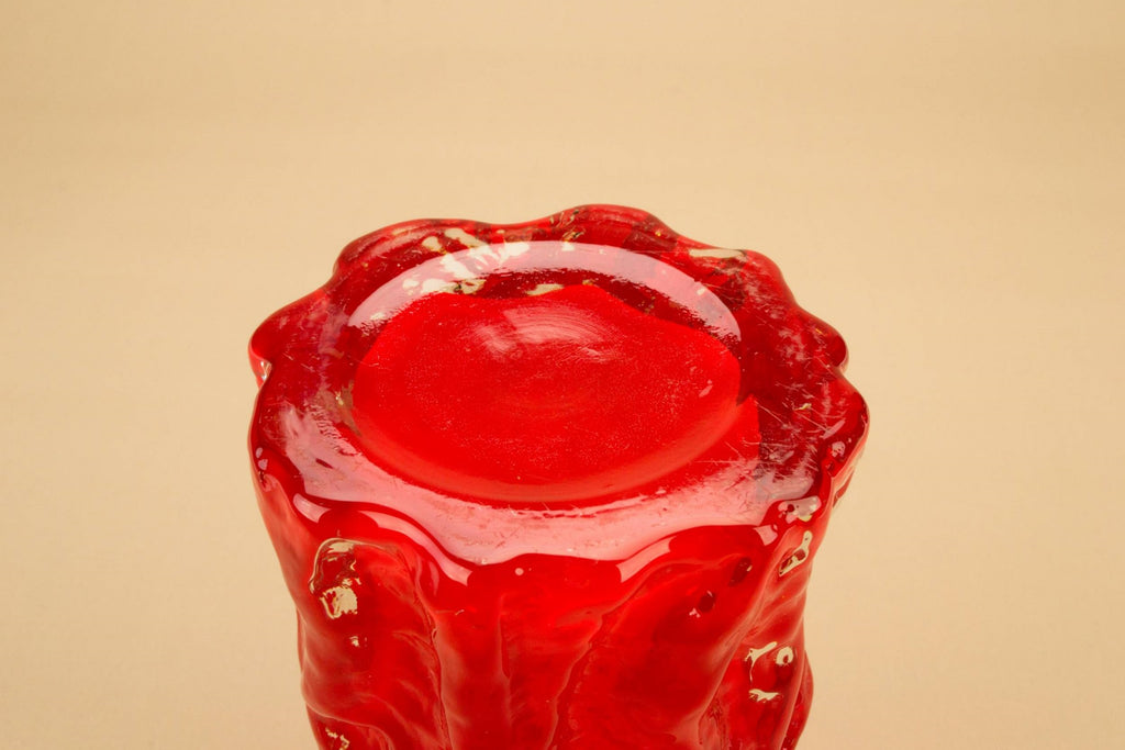 Modernist vase in red glass