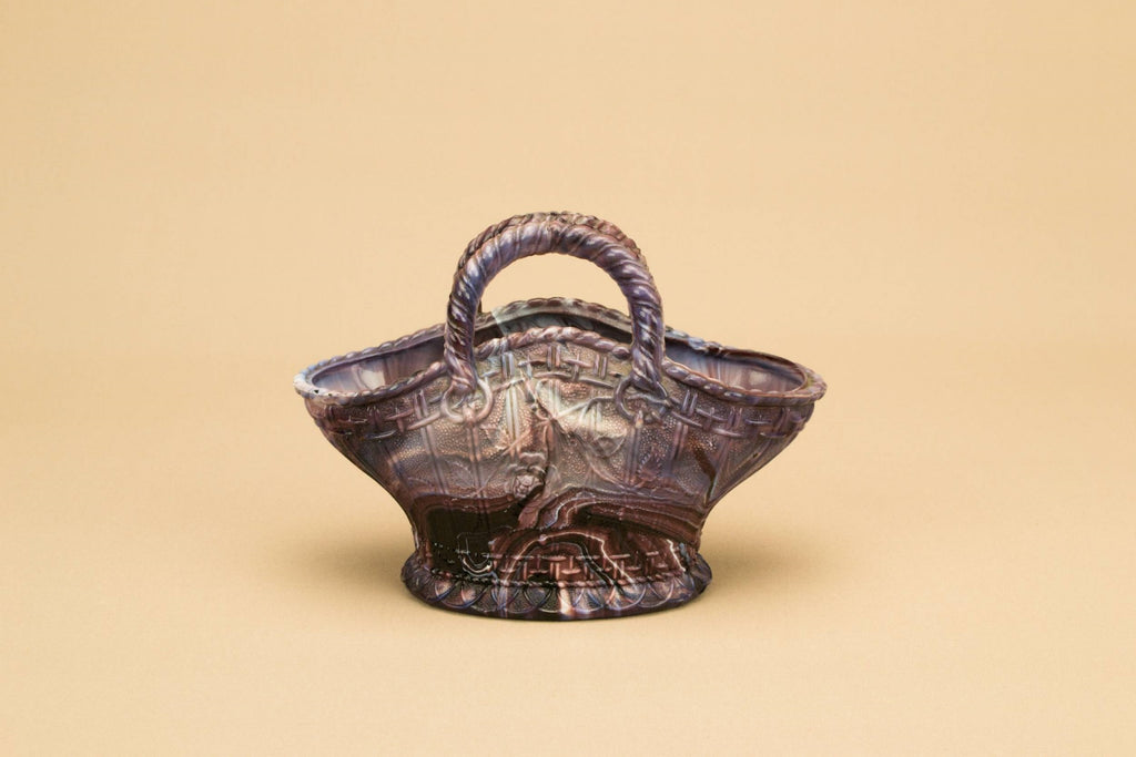 Amethyst glass sugar bowl