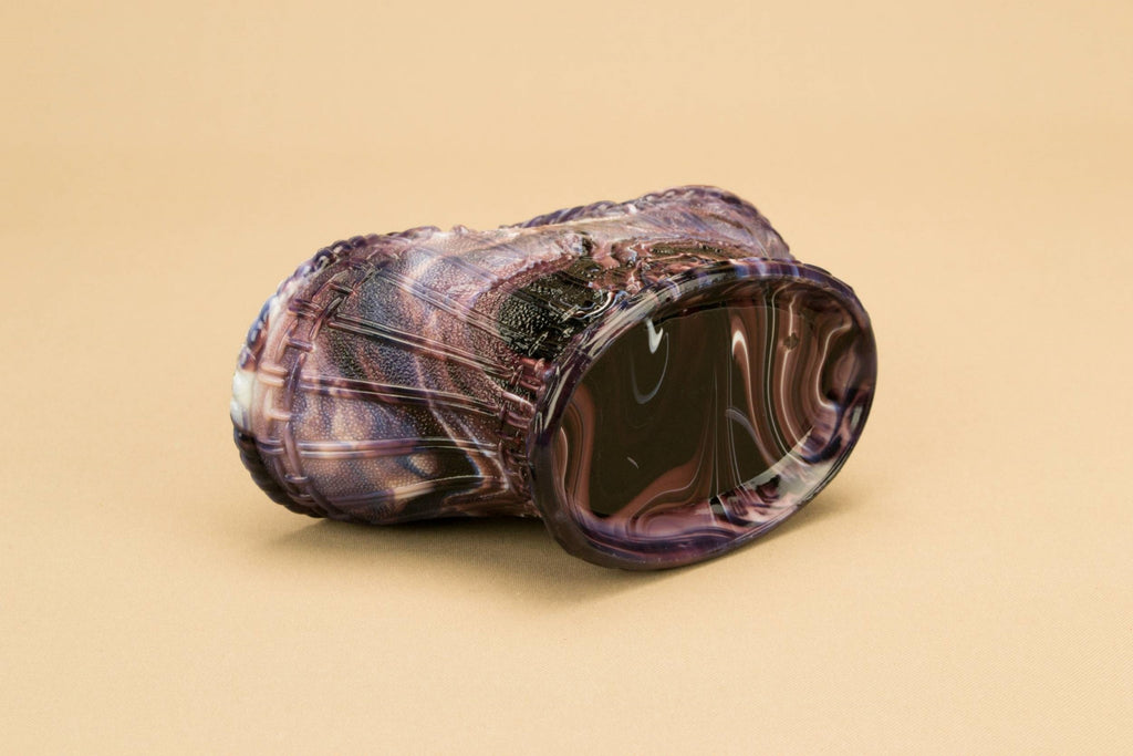 Amethyst glass sugar bowl