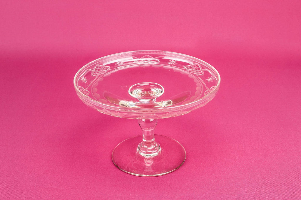 Cut glass cake stand
