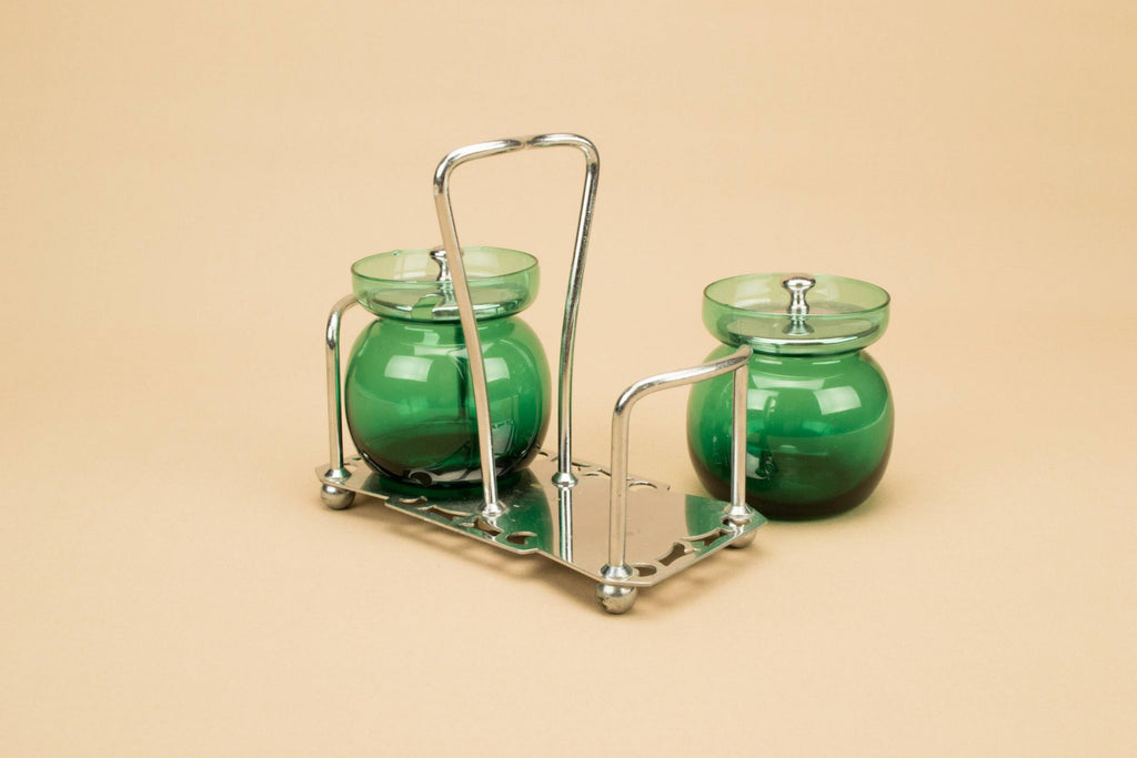 Green glass condiments