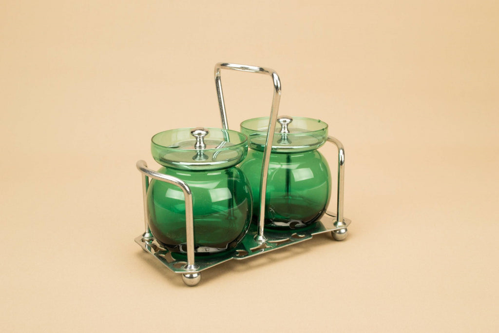 Green glass condiments