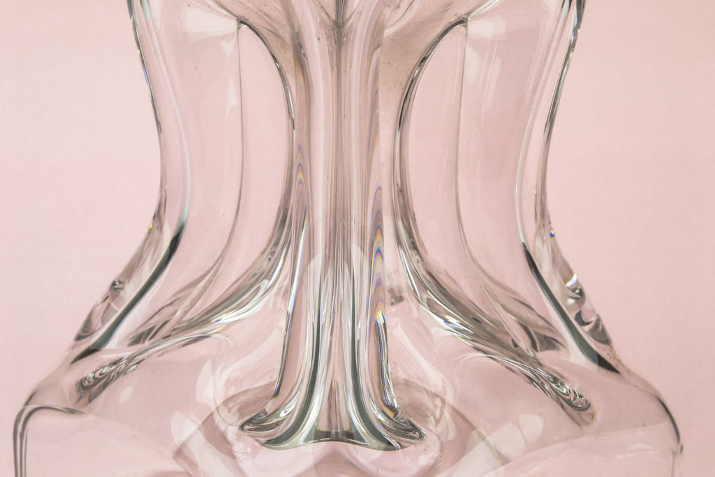 Large silver glass decanter