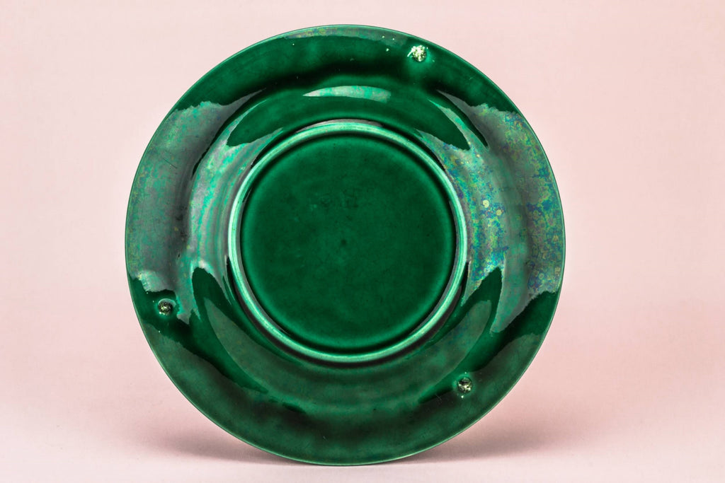 Green majolica medium plate
