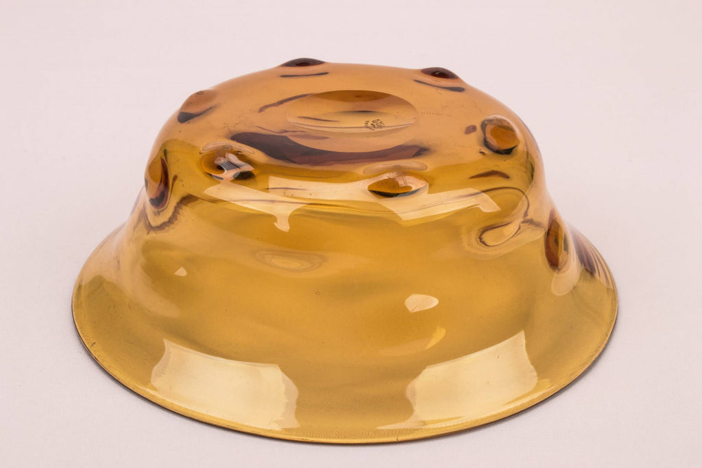 Amber glass salad bowl