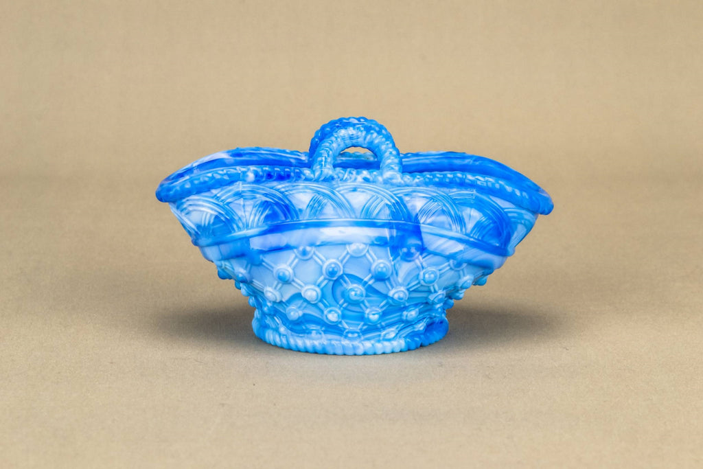 Marbled blue sugar bowl