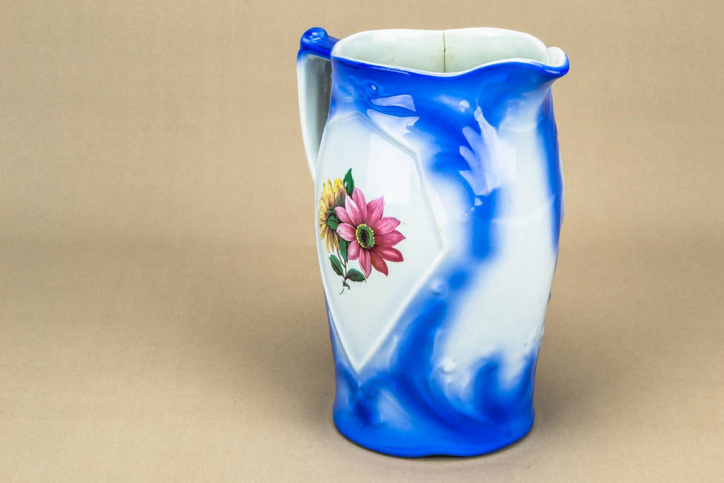 Blue flower jug