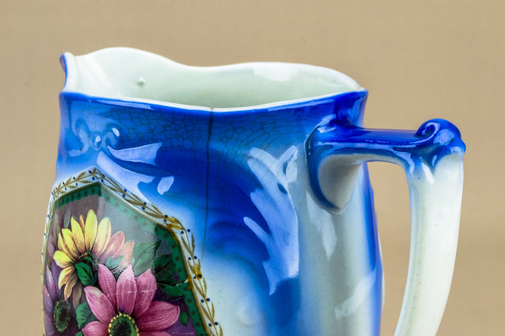 Blue flower jug