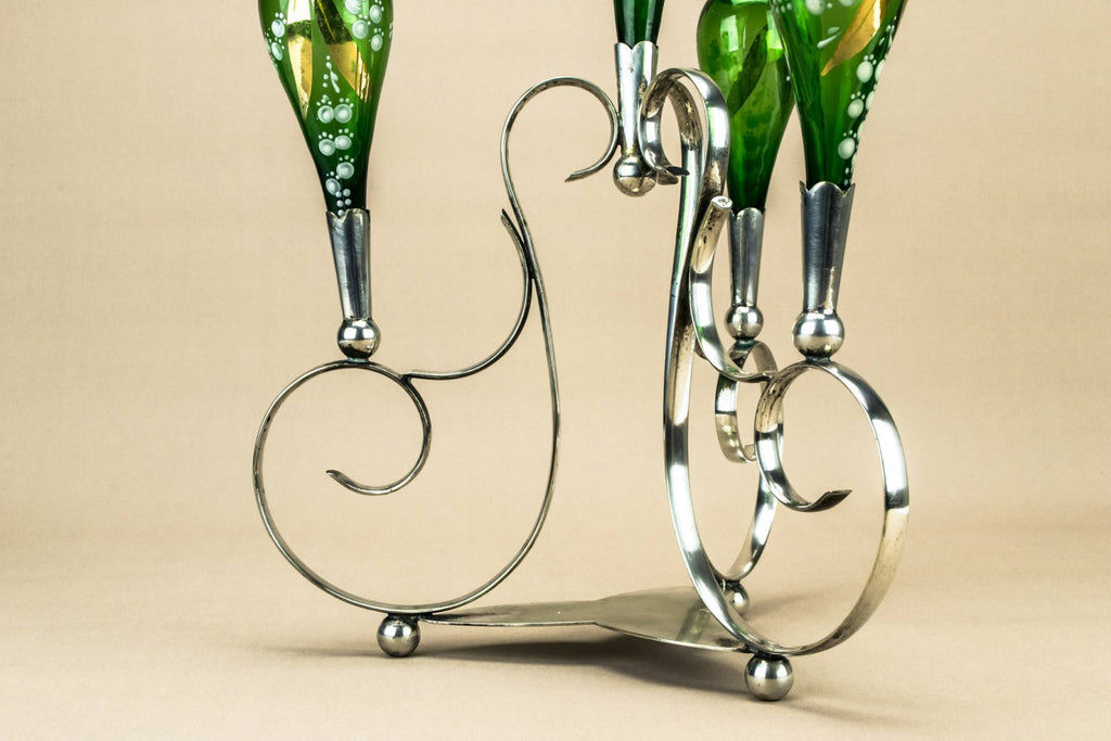 Green centrepiece table vase
