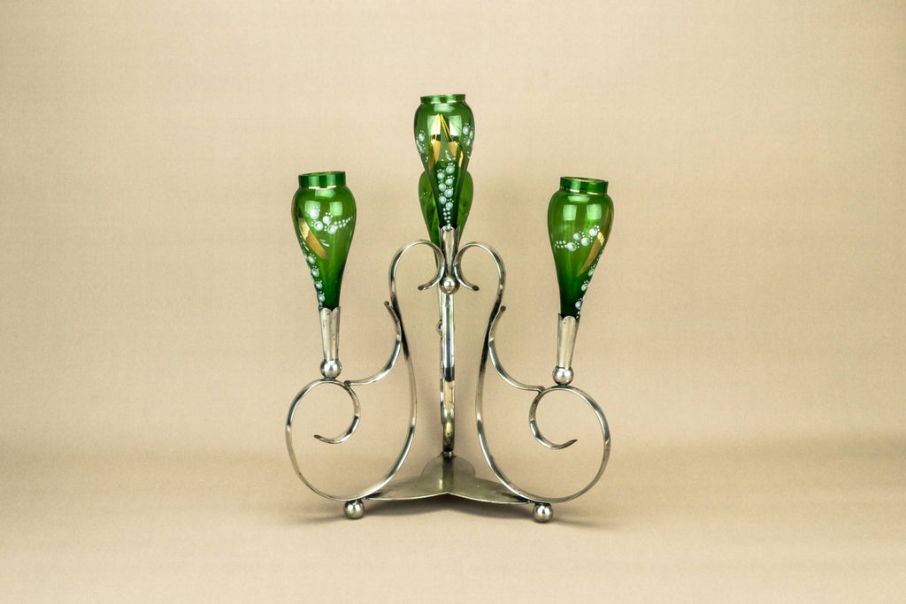 Green centrepiece table vase