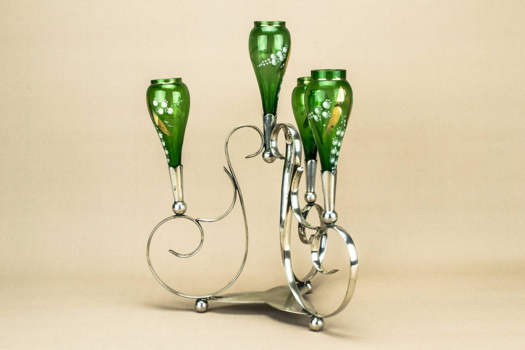 Green centrepiece table vase