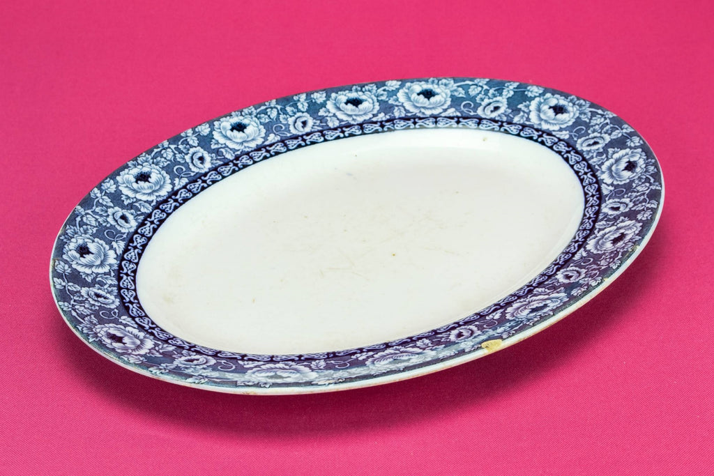 Blue and white small platter
