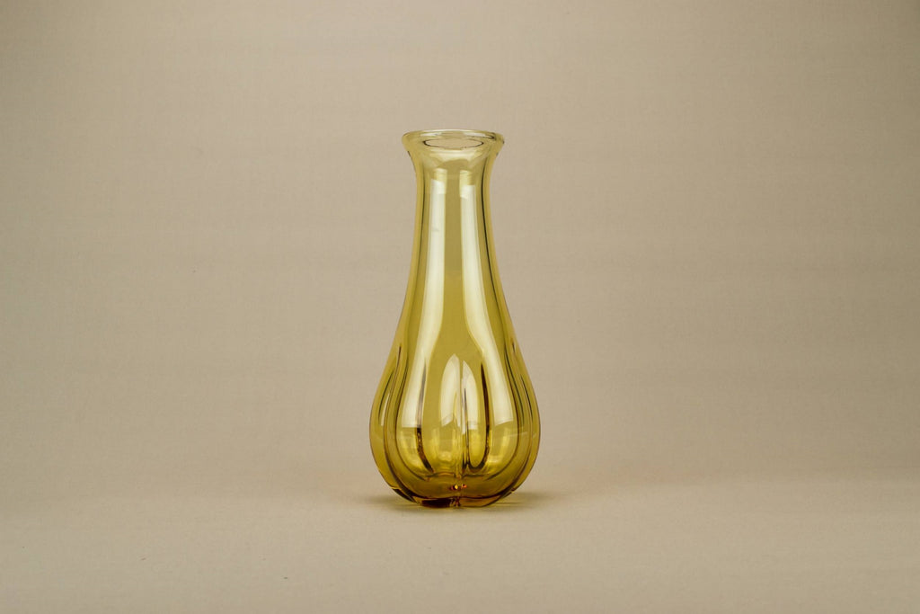 Whitefriars amber glass vase