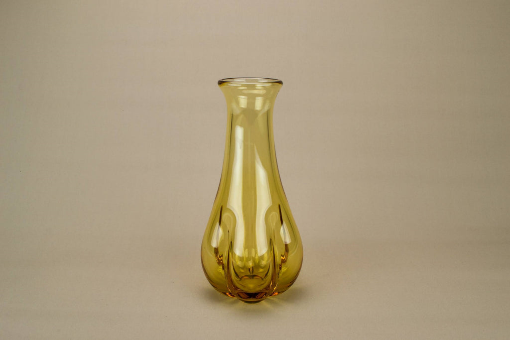 Whitefriars amber glass vase