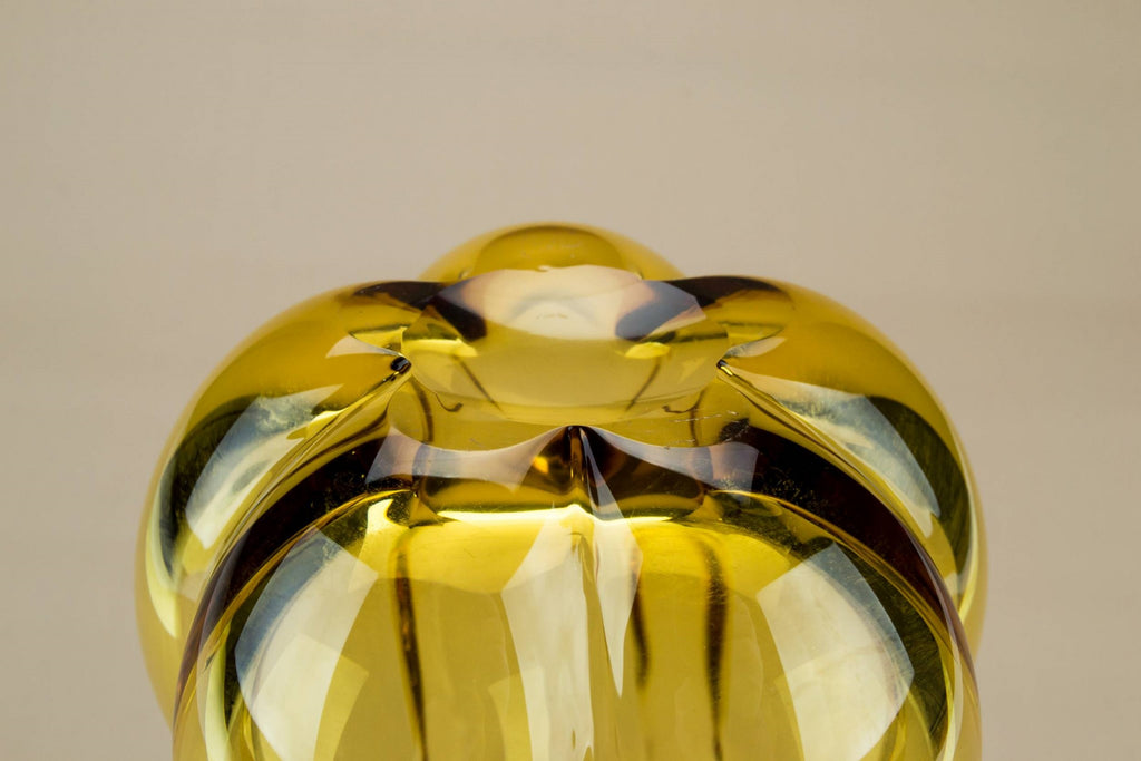 Whitefriars amber glass vase