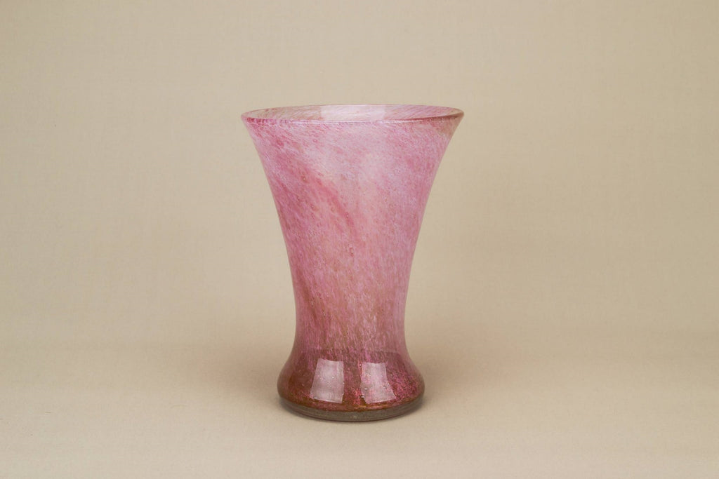 Art Deco pink glass vase