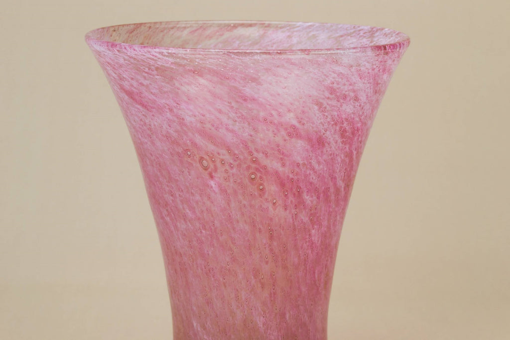 Art Deco pink glass vase