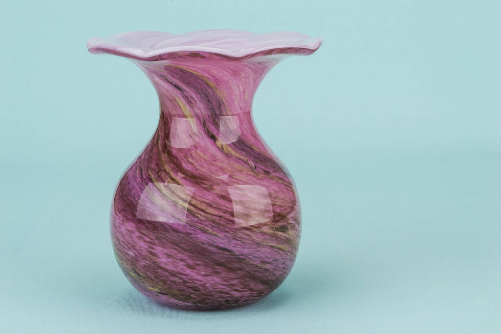 Pink Okra glass vase