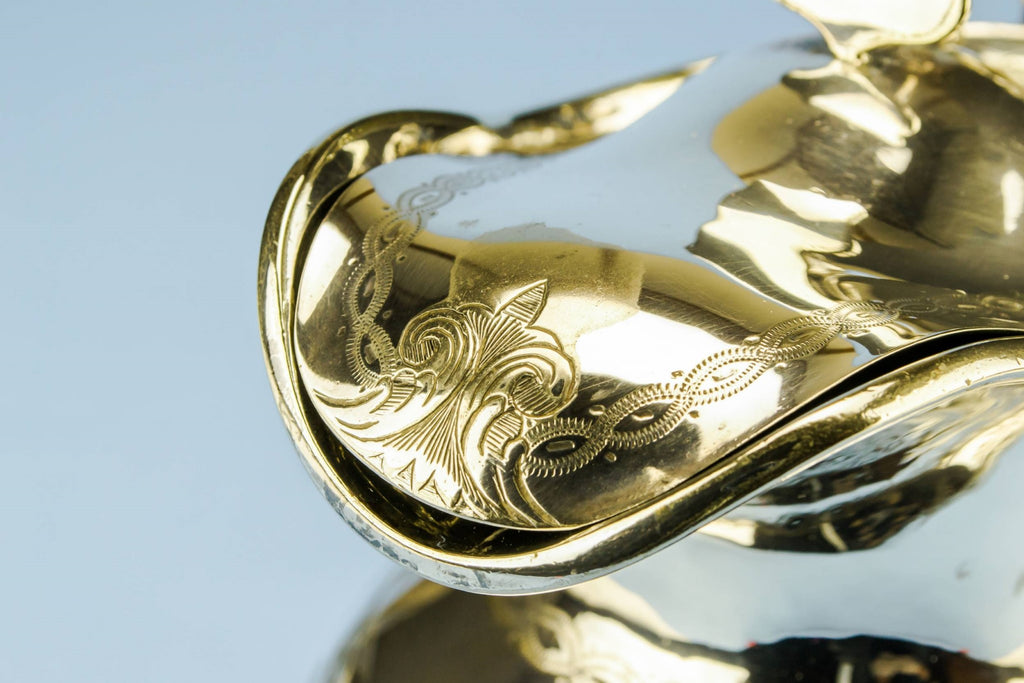 Silver plated lion water jug