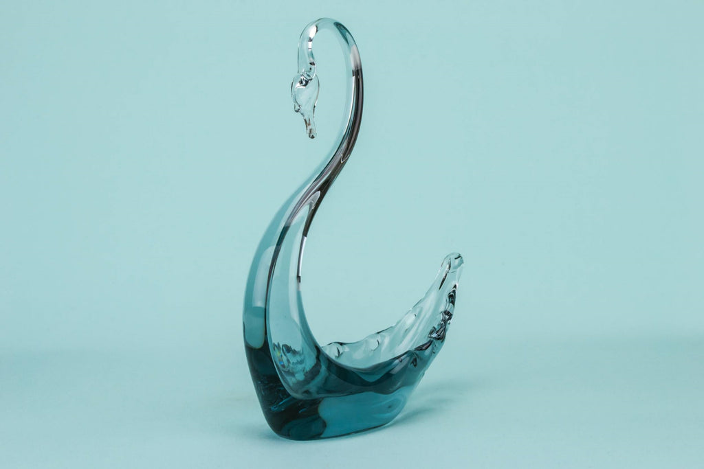 Whitefriars glass swan bowl
