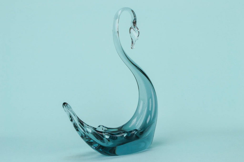 Whitefriars glass swan bowl