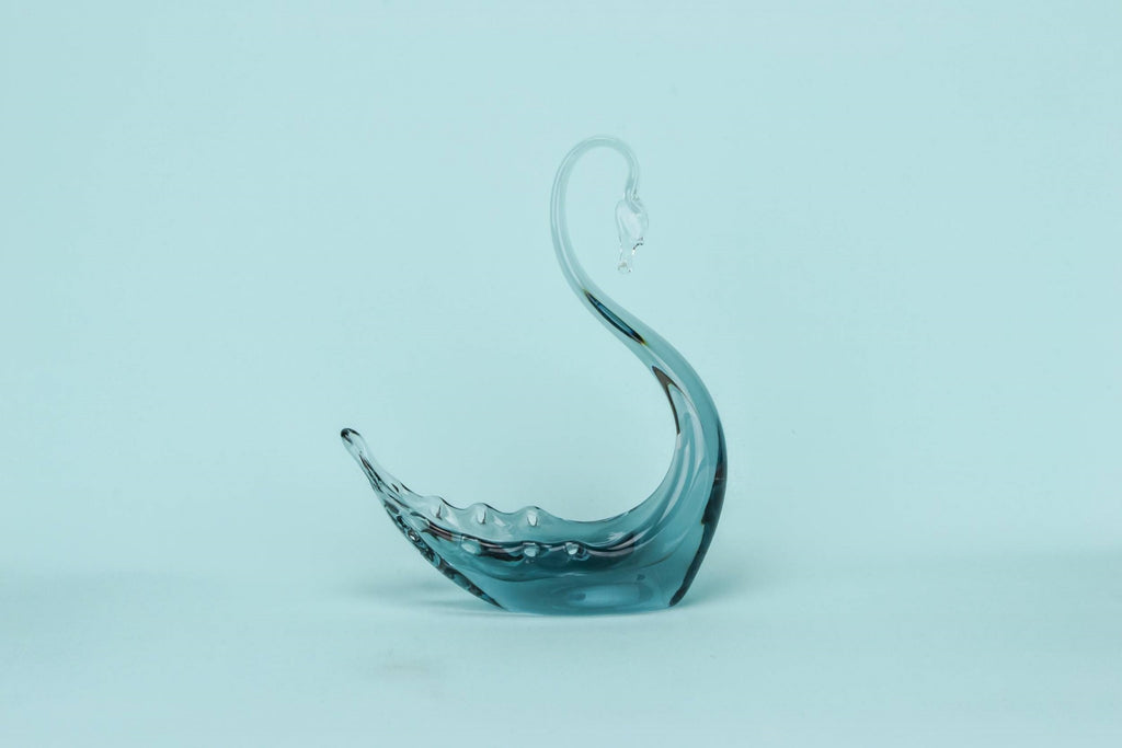 Whitefriars glass swan bowl