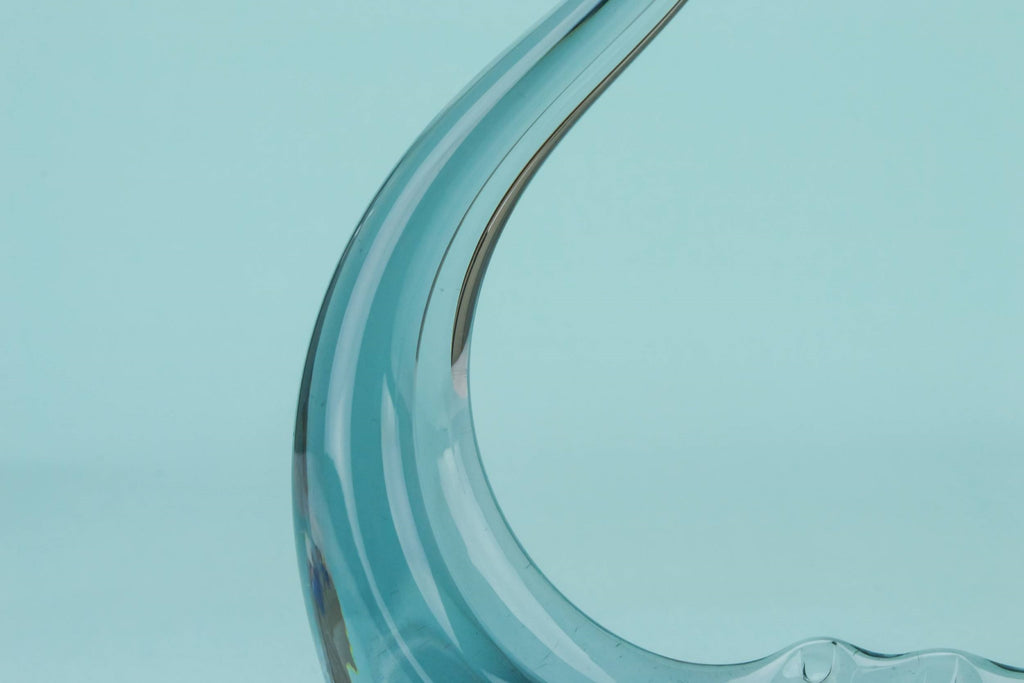 Whitefriars glass swan bowl