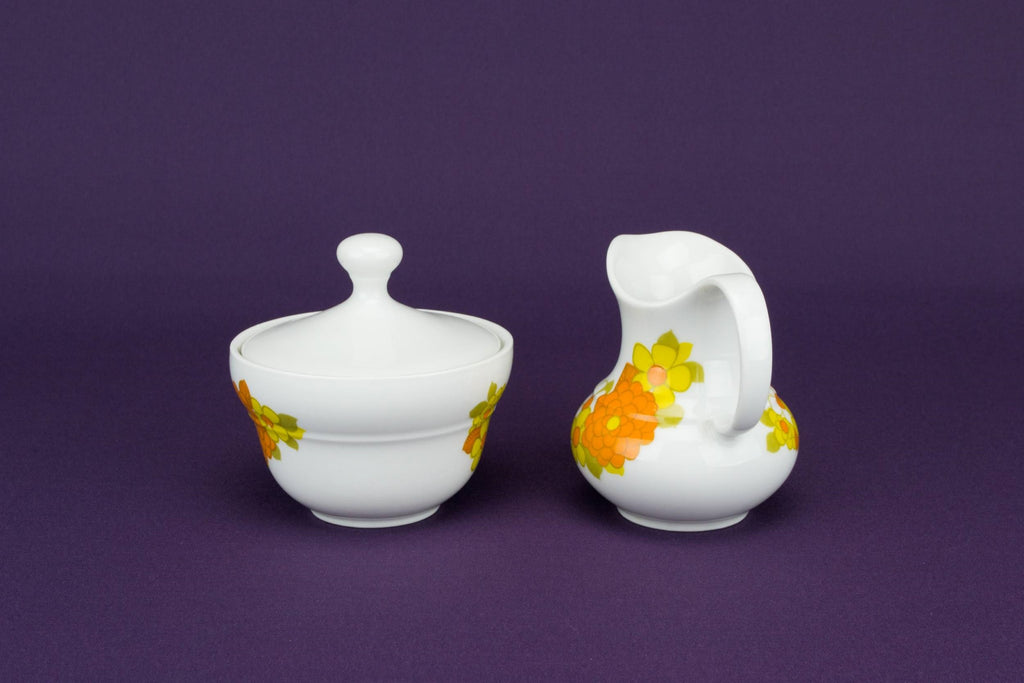 Orange milk and sugar set