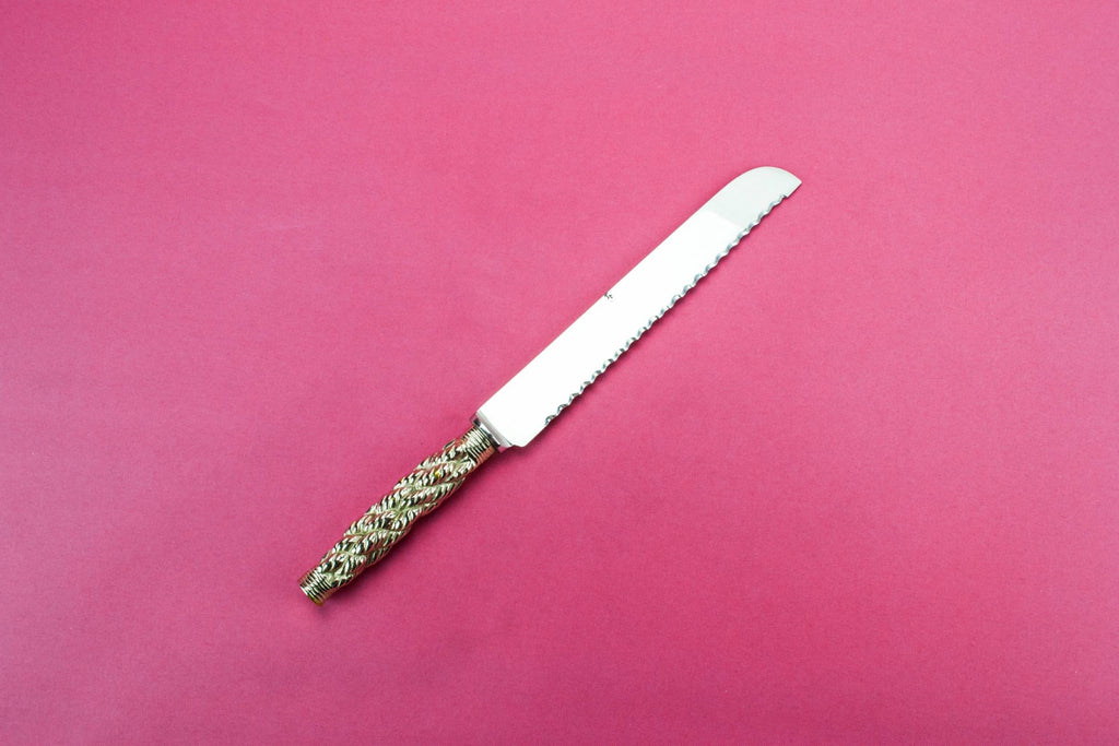 Silver plated bread knife