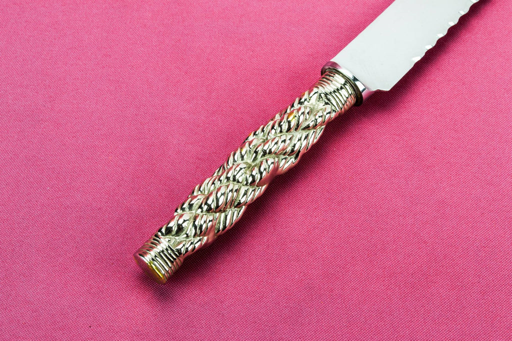 Silver plated bread knife