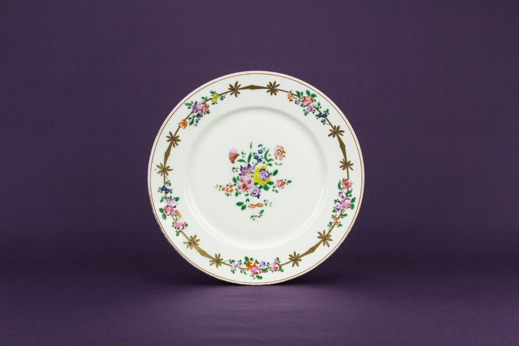 Floral cake serving plate