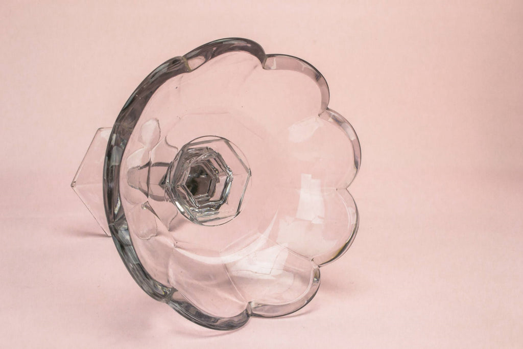 Tall glass centrepiece bowl