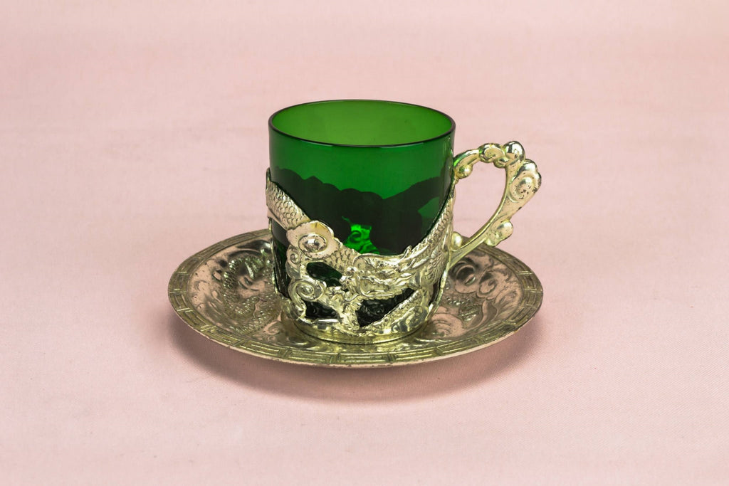 6 green dragon coffee cups