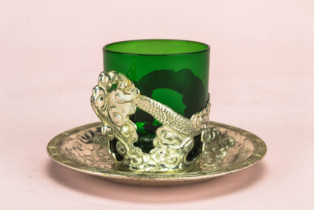 6 green dragon coffee cups