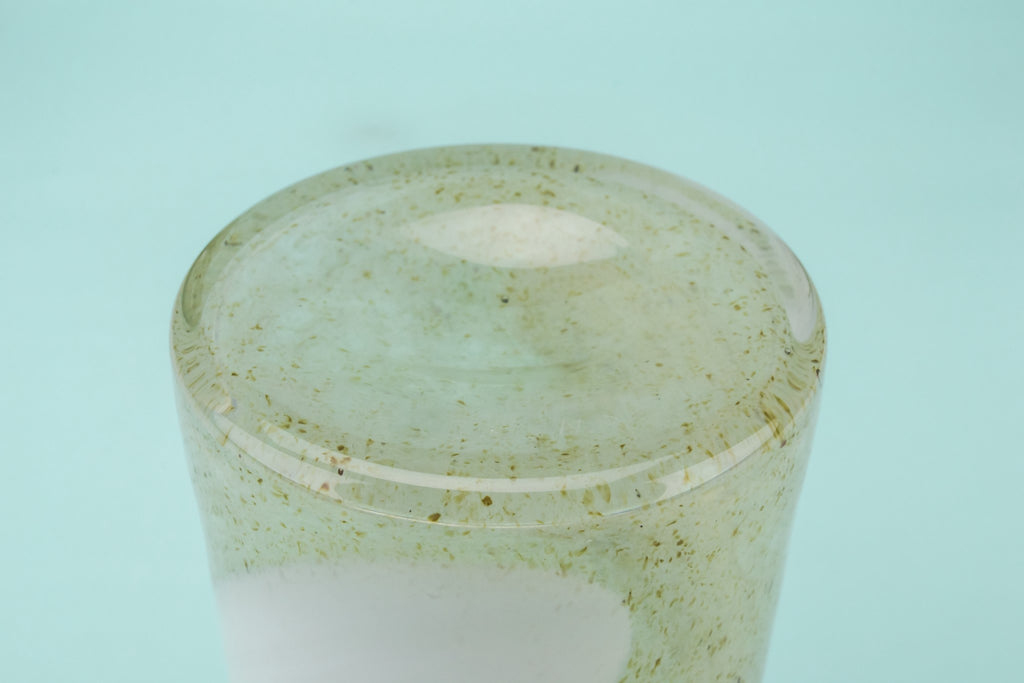 Grey mottled glass vase