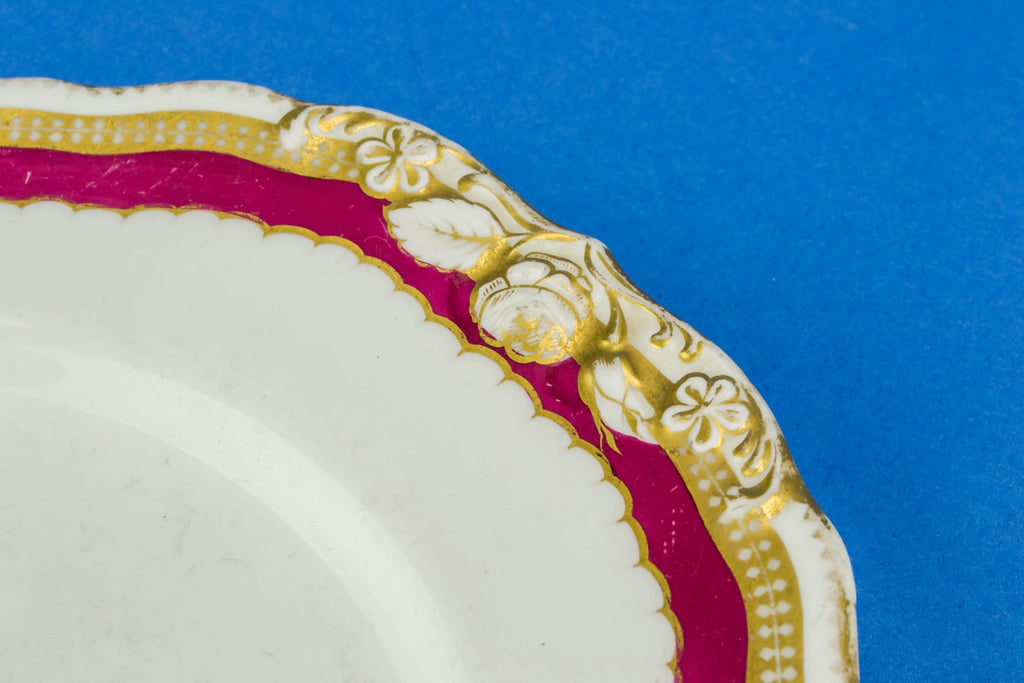 Copeland crimson cake plate