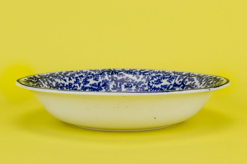 Blue and white serving bowl