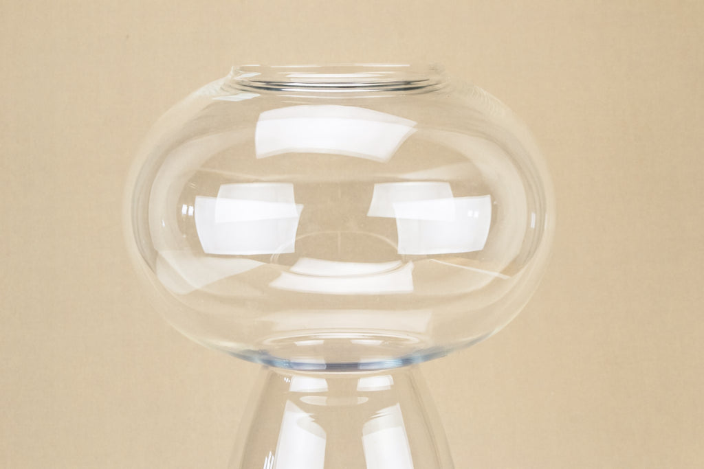 Blue glass vase